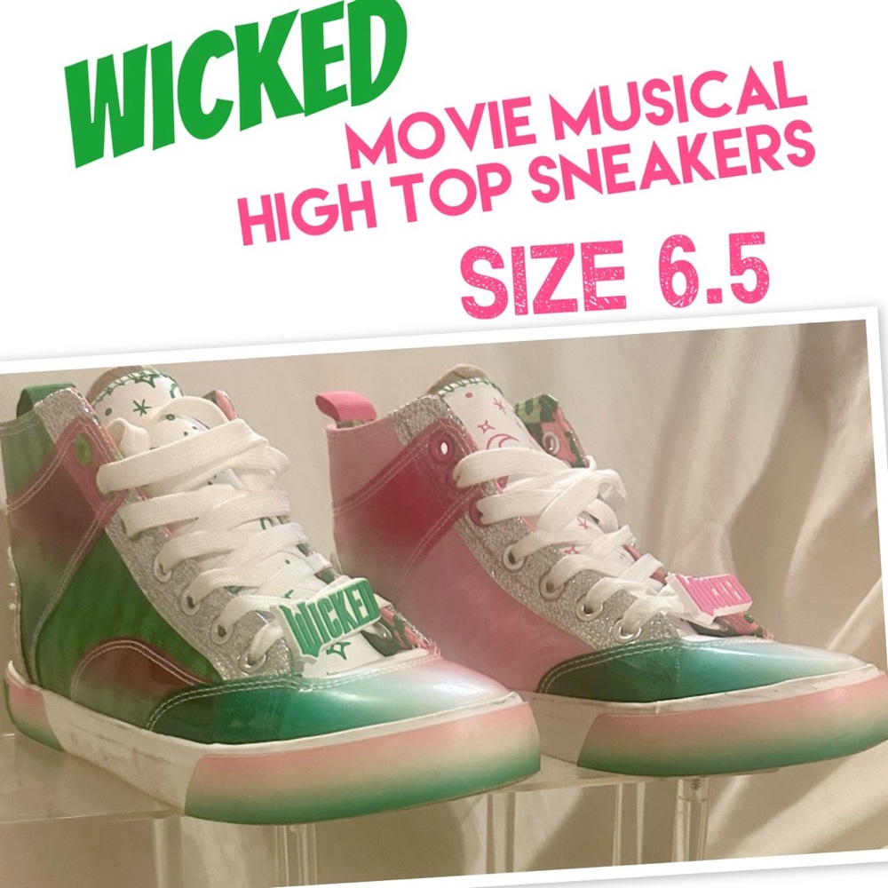 Wicked High Top Sneakers - Green and Pink
